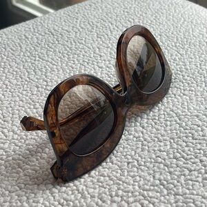 Kate Young for Tura brown marbled color sunglasses